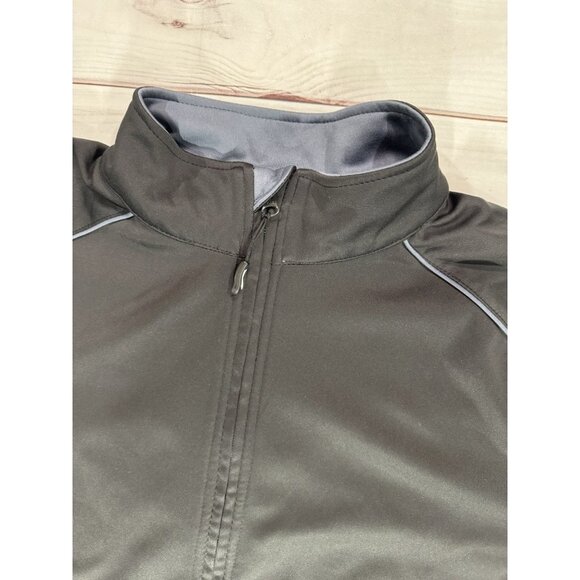 Slazenger Men's Athletic Golf Tennis Jacket Size Large Black Blue Softshell - Picture 5 of 9